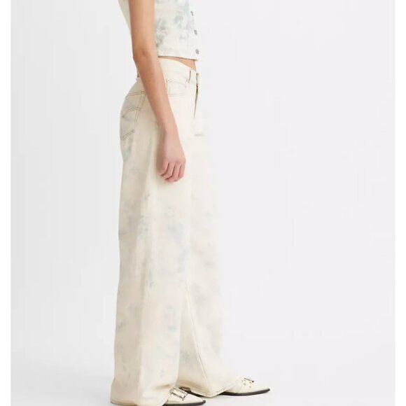 Levi's Premium Baggy Dad Wide Leg Women's Jeans 29x32 Maybe Blue - Light Wash - Picture 4 of 7